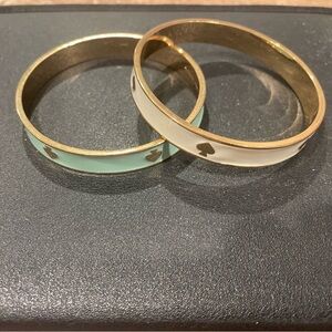 Kate Spade Gold and Cream Bangle Duo